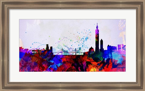 Framed Taipei City Skyline Print