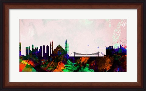 Framed Istanbul City Skyline Print