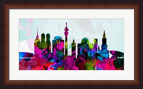 Framed Munich City Skyline Print