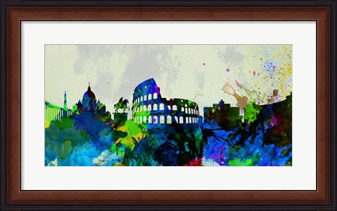 Framed Rome City Skyline Print