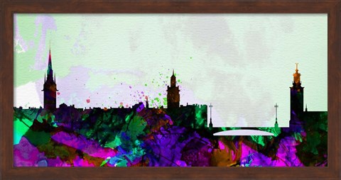 Framed Stockholm City Skyline Print