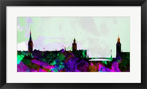 Framed Stockholm City Skyline Print