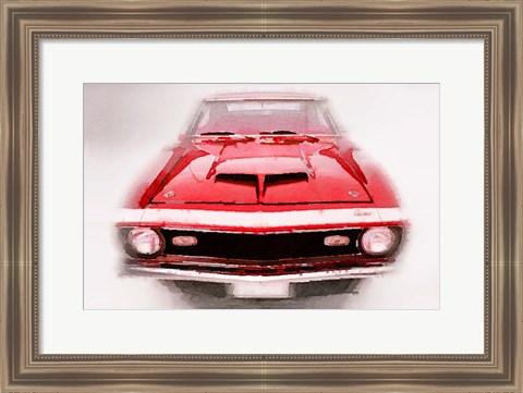 Framed 1968 Chevy Camaro Front End Print