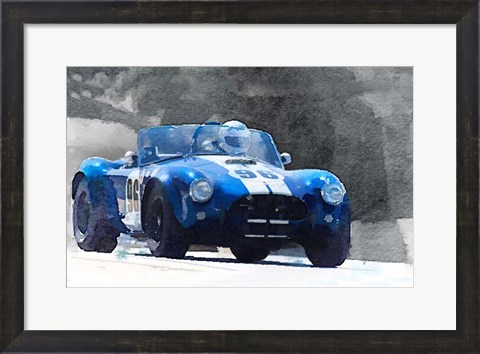 Framed 1964 AC Cobra Shelby Racing Print