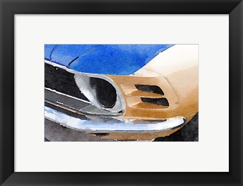 Framed Ford Mustang Front Detail Print