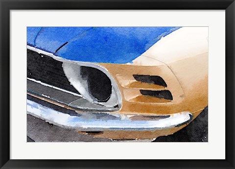 Framed Ford Mustang Front Detail Print