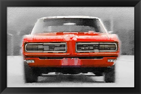 Framed 1968 Pontiac GTO Front Print