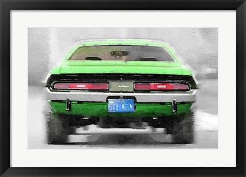 Framed Dodge Challenger Rear Print