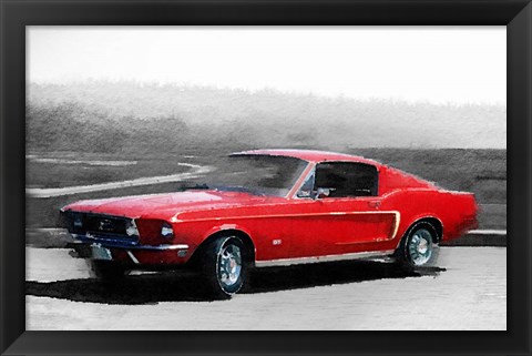 Framed 1968 Ford Mustang Print