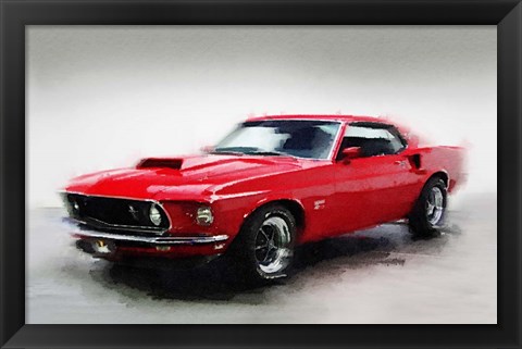 Framed 1969 Ford Mustang Print