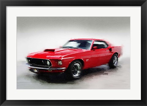 Framed 1969 Ford Mustang Print