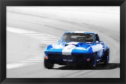 Framed Corvette Stingray Laguna Seca Print