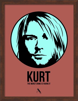 Framed Kurt 2 Print