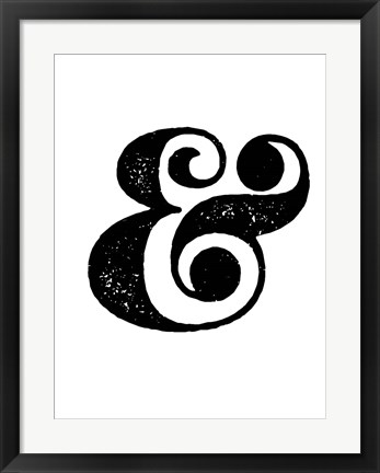 Framed Ampersand White Print