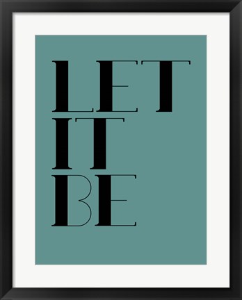 Framed Let It Be  Blue Print