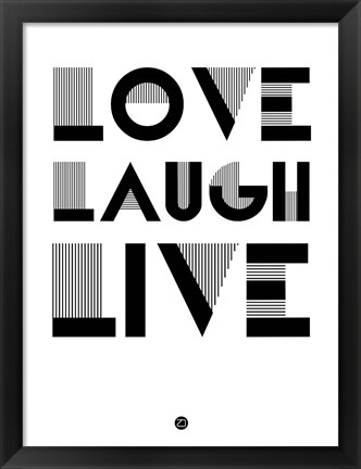 Framed Love Laugh Live 3 Print