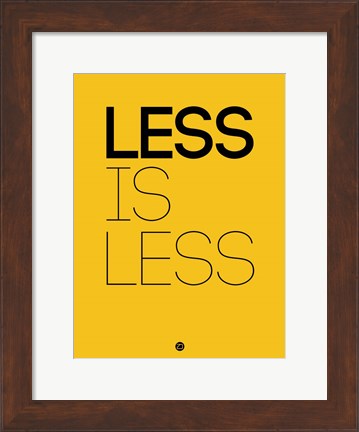 Framed Less Is Less Yellow Print