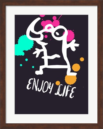 Framed Enjoy Life 2 Print