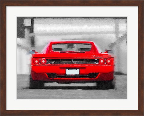 Framed Ferrari F512 Rear Print