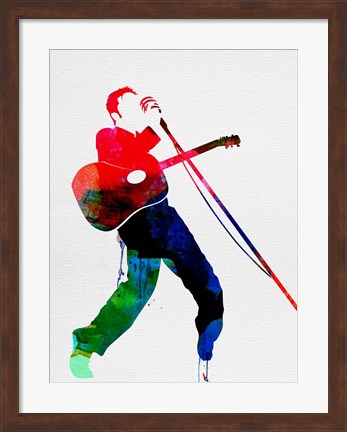 Framed Elvis Watercolor Print