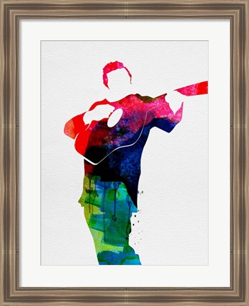 Framed Johnny Watercolor Print