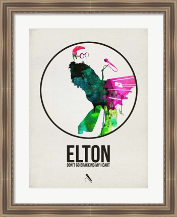 Framed Elton Watercolor Print