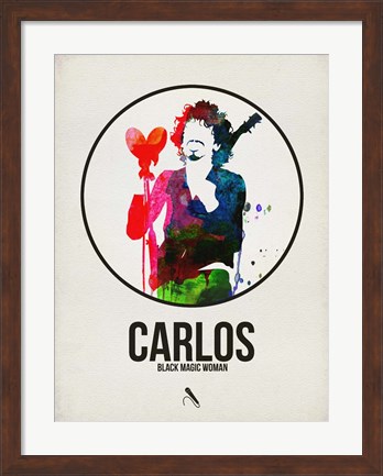 Framed Carlos Watercolor Print