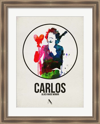 Framed Carlos Watercolor Print