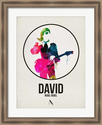 Framed David Watercolor Print