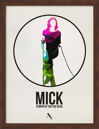 Framed Mick Watercolor Print