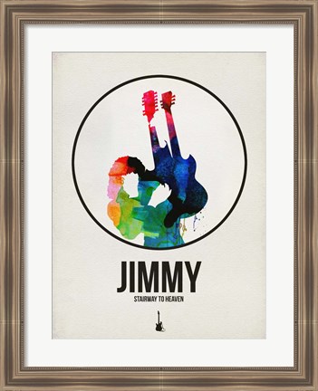 Framed Jimmi Watercolor Print