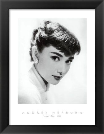 Framed Audrey Hepburn - Screen Test, c.1955 Print