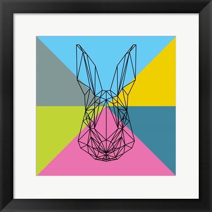 Framed Party Rabbit Print