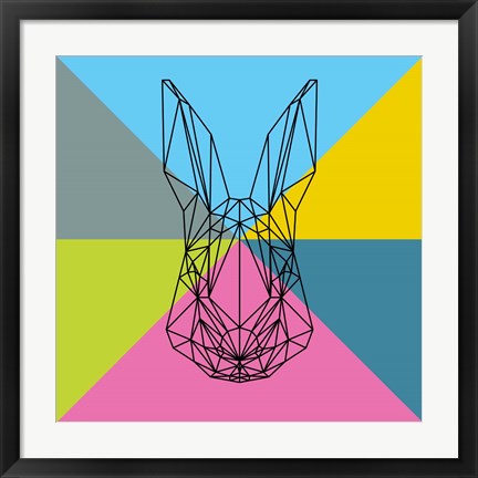 Framed Party Rabbit Print