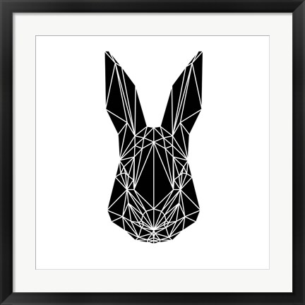 Framed Black Rabbit Print