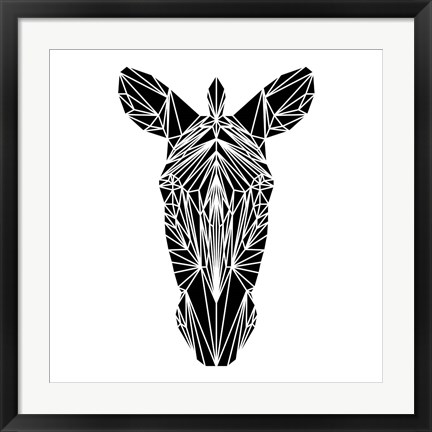 Framed Black Zebra Print