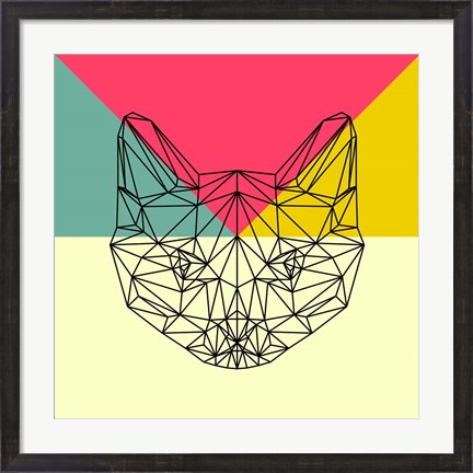 Framed Party Cat Print