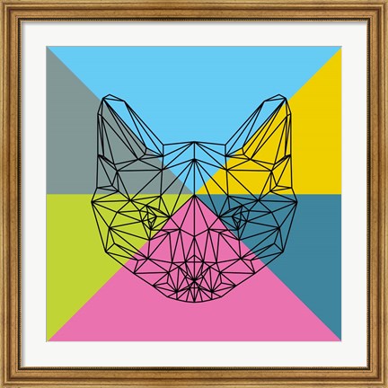 Framed Party Cat 2 Print