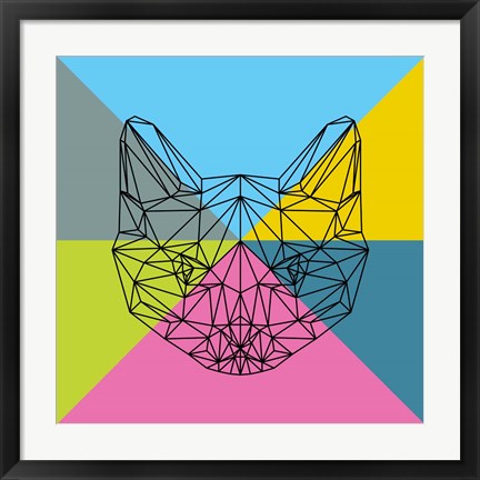 Framed Party Cat 2 Print