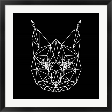 Framed Bobcat Polygon1 Print