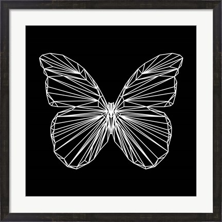 Framed Butterfly Polygon Print