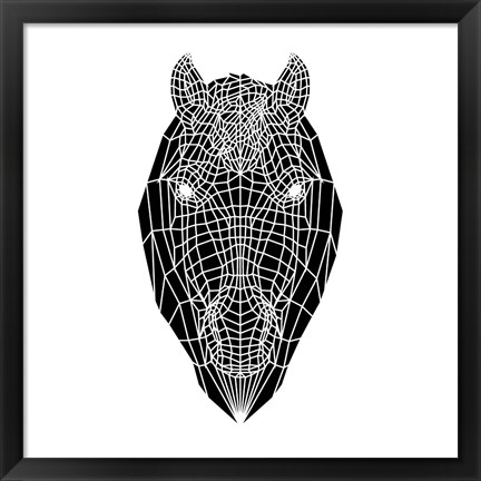 Framed Horse Head Mesh Print