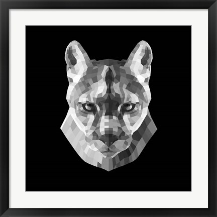 Framed Mountain Lion Head Print