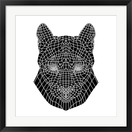 Framed Mountain Lion Mesh Print