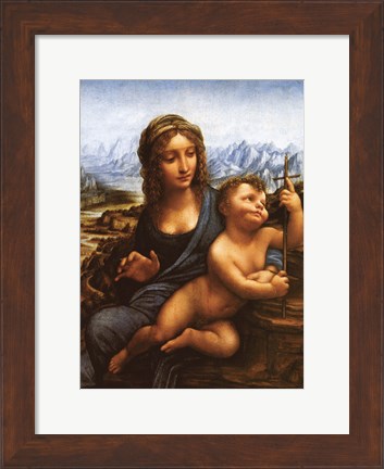 Framed Madonna of the Yarnwinder Print