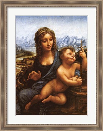 Framed Madonna of the Yarnwinder Print