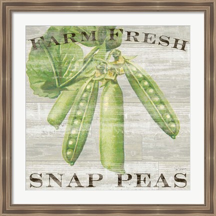 Framed Farm Fresh Peas Print
