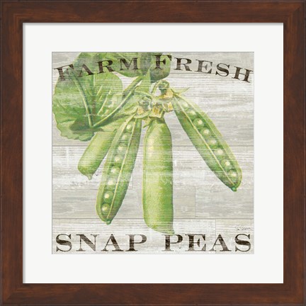 Framed Farm Fresh Peas Print