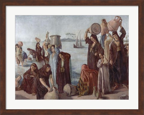 Framed Women Drawing Water from the Nile Print