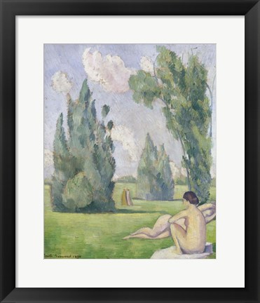 Framed Nude in a Landscape, 1890 Print